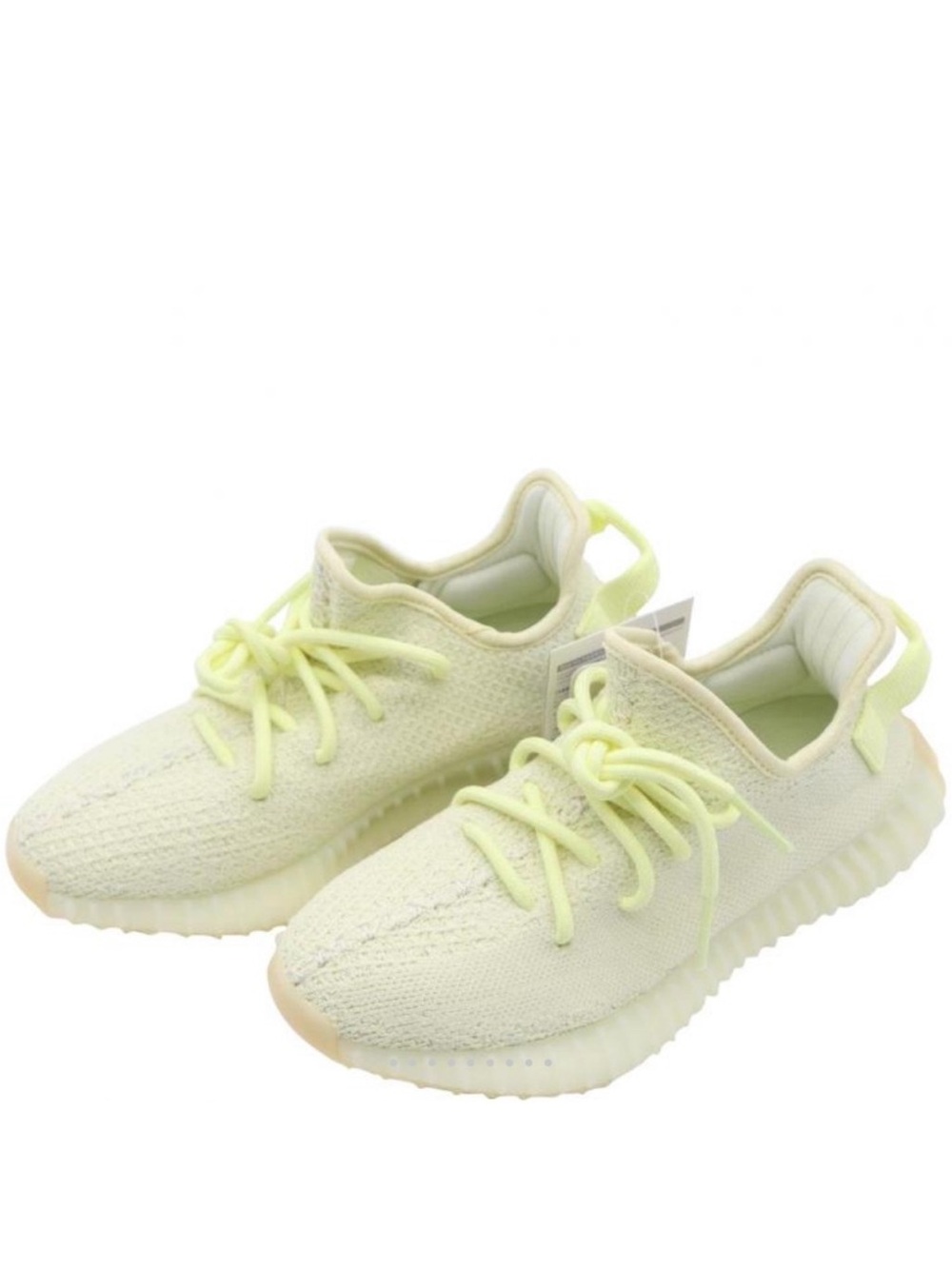 Yeezy x Adidas Yellow/Cream White Cotton Knit Boost 350 V2 Sneakers women’s 7
